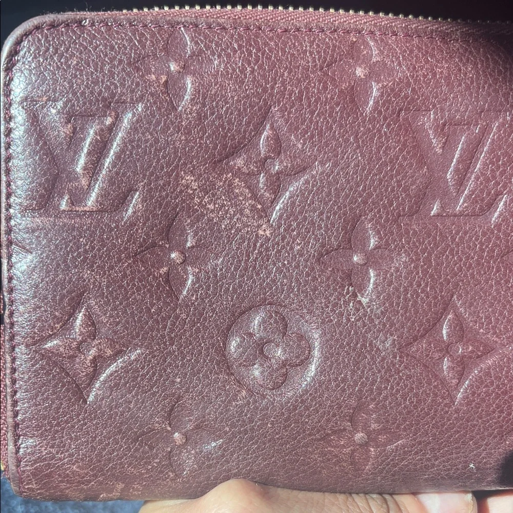 Louis Vuitton Empreinte Zippy Wallet Burgundy Monogram Leather Zip Around Clutch - Picture 12 of 17